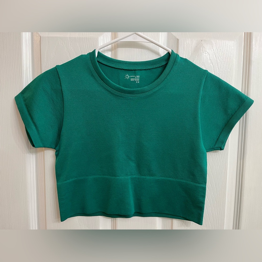 OFFLINE by Aerie - Crop Top - Size M - Green - NWOT